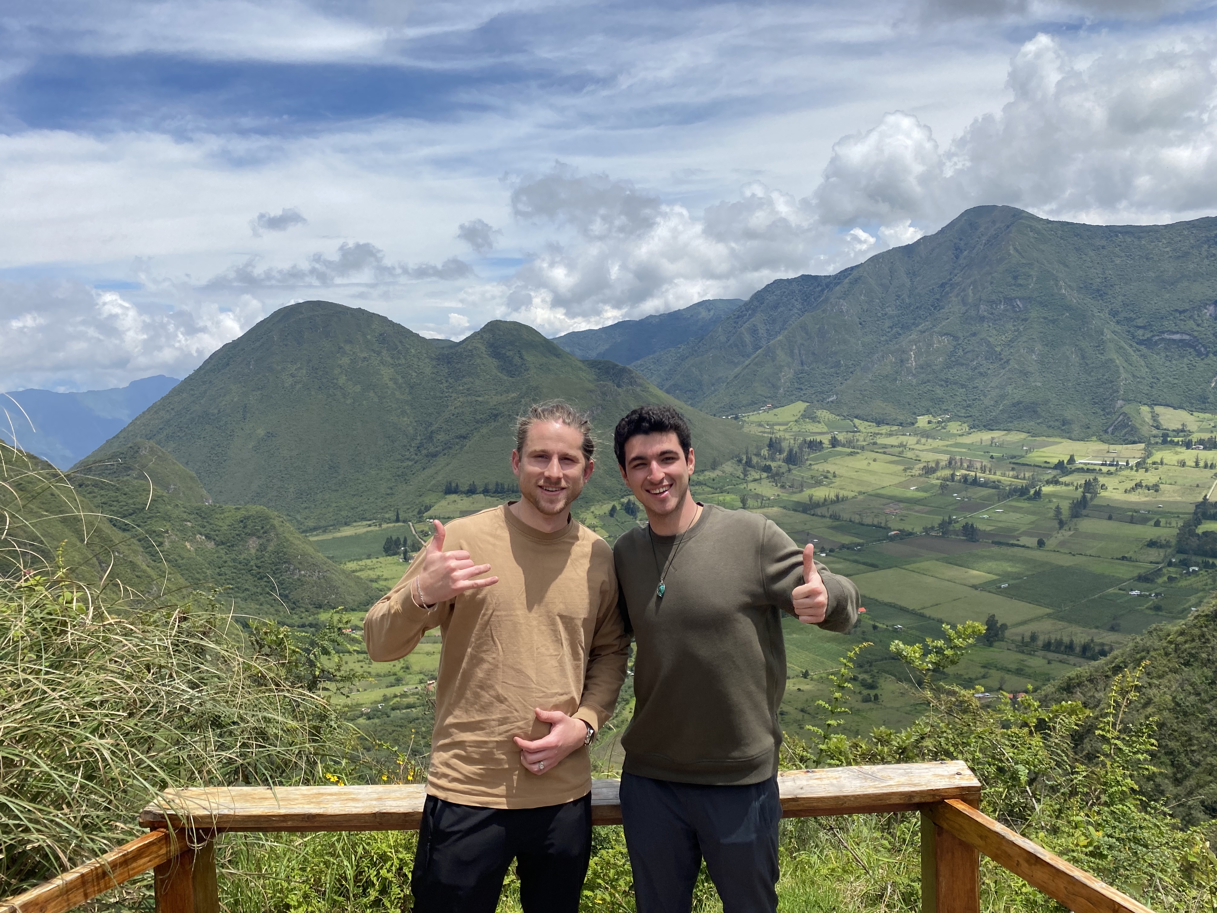 Men together in Ecuador
